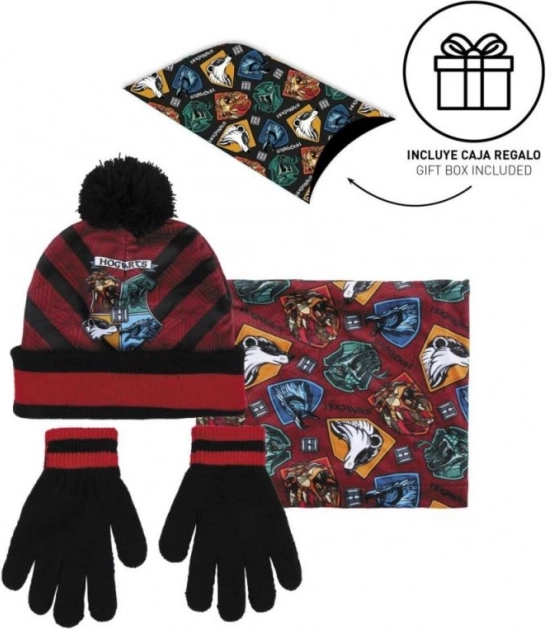 Téli Harry Potter szett – sapka, nyakmelegítő és kesztyű gyerekeknek