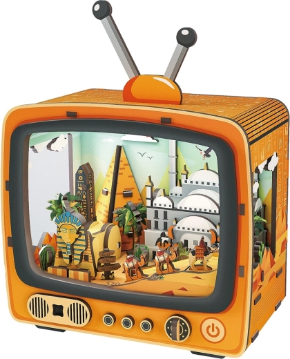 2Kids Toys 3D fa kirakó retro TV egyiptomi jelenettel