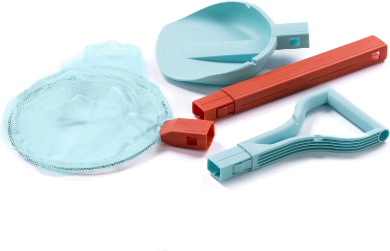 Schildkröt 2 az 1-ben strandkészlet lapáttal és hálóval