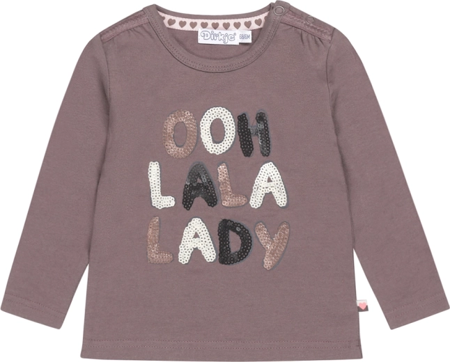 Dirkje lány hosszú ujjú póló ooh la la lady szürkésbarna