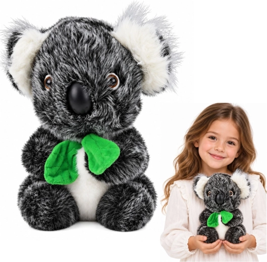 Plüss koala zöld sállal, 22 cm