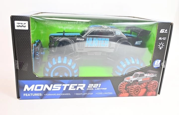 Rádióval vezérelt terepjáró Monster truck világítással