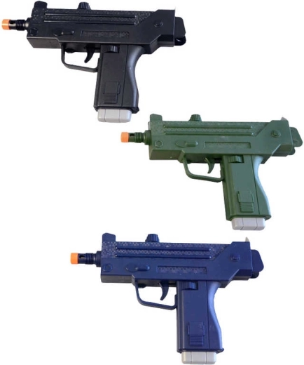Gyerek műanyag revolver pisztoly hanggal 24 cm, elemes - 1 db