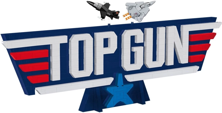 Ikonikus Top Gun 3D logó kiállítható dekorációként