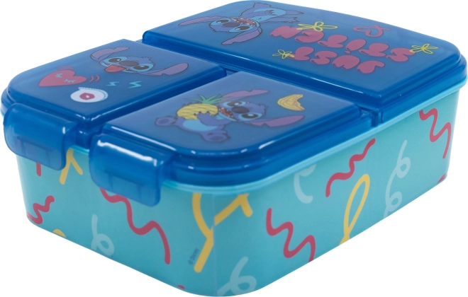 STOR Lilo & Stitch rekeszes uzsonnás doboz, kék