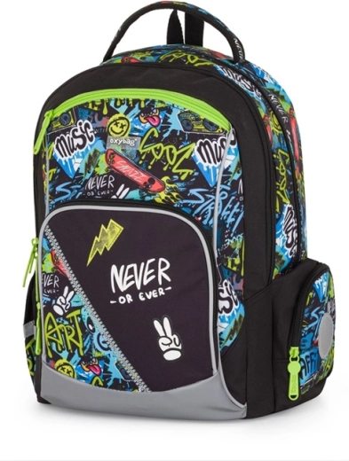 Iskolatáska Oxybag OXY GO Funny Boy, graffiti, 22 l