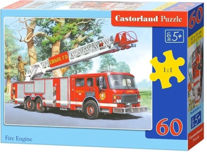 Gyermek puzzle Tűzoltóautó, 60 darabos