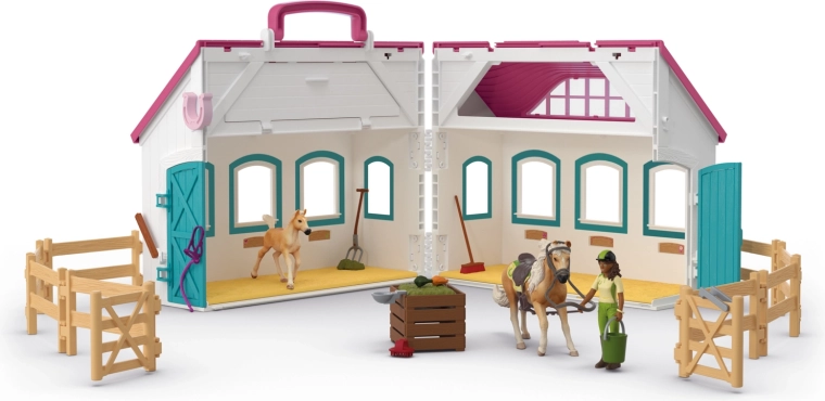 Schleich Horse Club Little Horseshoe tóparti kinyitható istálló