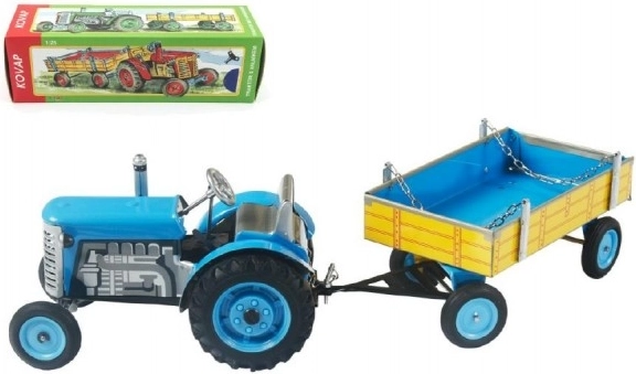 Zetor traktor kék pótkocsival