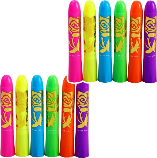 Neon arcfestő készlet - 12 db