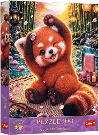 Trefl puzzle 500 Premium Plus – Cuteness Overload: elbűvölő vörös panda