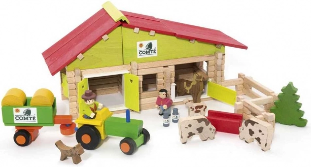 Jeujura fa építőkészlet Középfarm