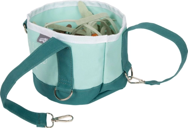 Hordozható textil vödör tartós fém szerelvényekkel