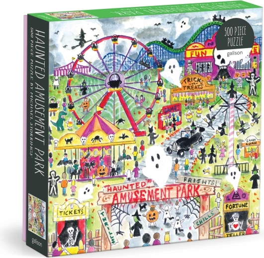 Galison négyzet alakú puzzle kísértetjárta vidámpark 500 darab