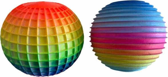 Jumbo Rainbow bordázott stresszlabda 9 cm
