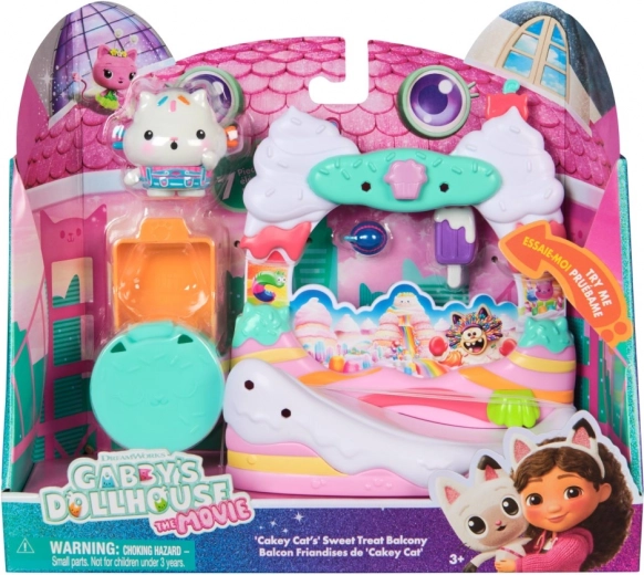 Gabby varázsháza – Erkélyes játékkészlet Cukrászda Pudinggal