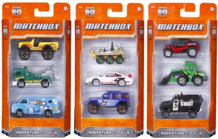 Matchbox 3 Autócsomag Készlet