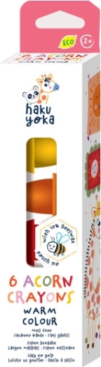 Makk alakú zsírkréták – meleg színek, 6 db