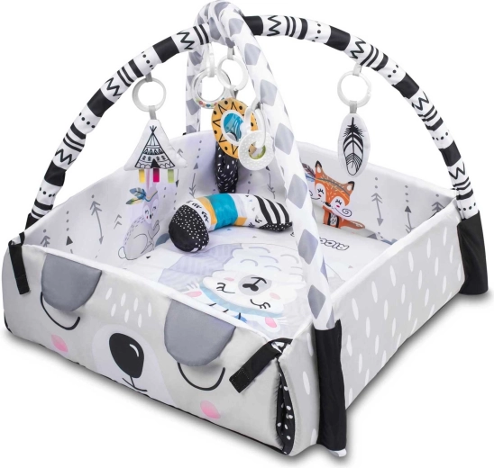 3 az 1-ben: nyitott szőnyeg, fészek és játszóközpont