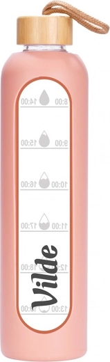 Ellenálló bórszilikát üveg és bambusz kupak