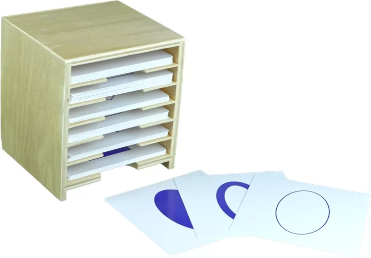 Geometriai kártyákhoz és Montessori munkához alkalmas