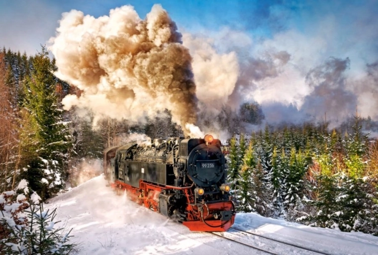Puzzle 1000 darabos Gőzmozdony