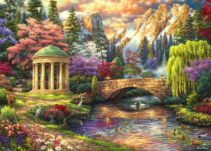 Grafika puzzle A kert nyugalma 500 darabos