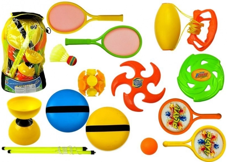 Sport készlet Diabolo Frisbee