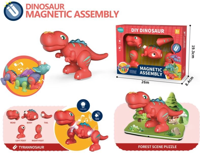 Interaktív Tyrannosaurus Rex dinoszaurusz fénnyel és hanggal