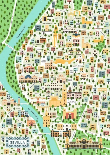 Ravensburger Sevilla térkép kirakó 1000 darabbal