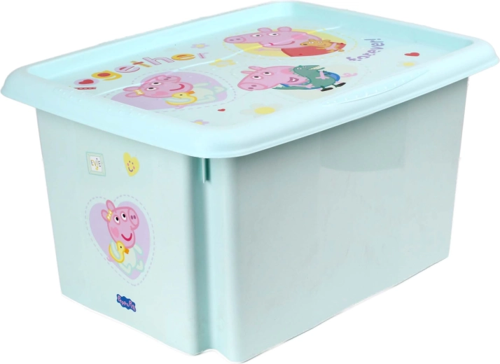 Peppa Pig műanyag tárolódoboz fedéllel, 15 l