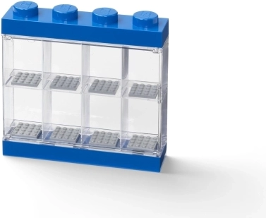 LEGO gyűjtői vitrin 8 minifigurához, kék