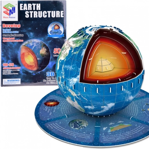 3D puzzle Föld bolygó - Struktúra 50 darab