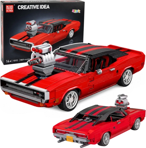 Charger piros sportautó építőkészlet (1869 db elem)