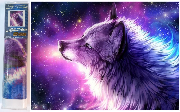 Gyémántfestés Farkas álom 30x40 cm