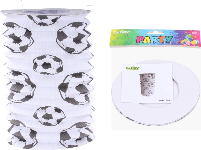 Futball mintás henger lampion 15 cm