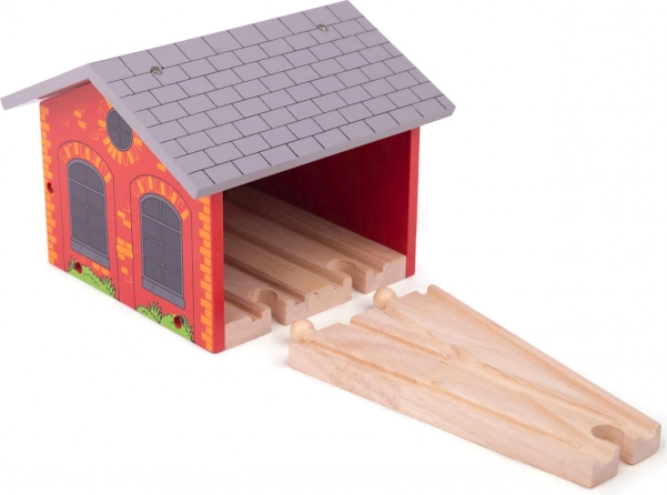 BIGJIGS RAIL kétsínes téglafalú mozdonydepó