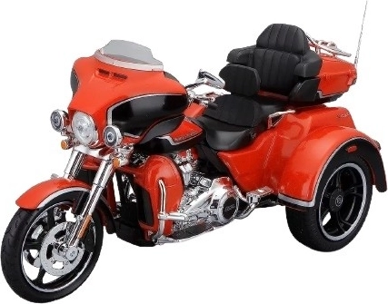 Fém motorkerékpár-modell HARLEY-DAVIDSON 2021 CVO Tri Glide 1:12, narancssárga