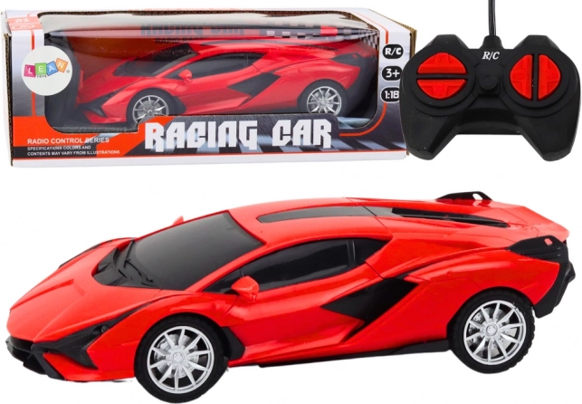 Piros RC távirányítós versenyautó 1:22