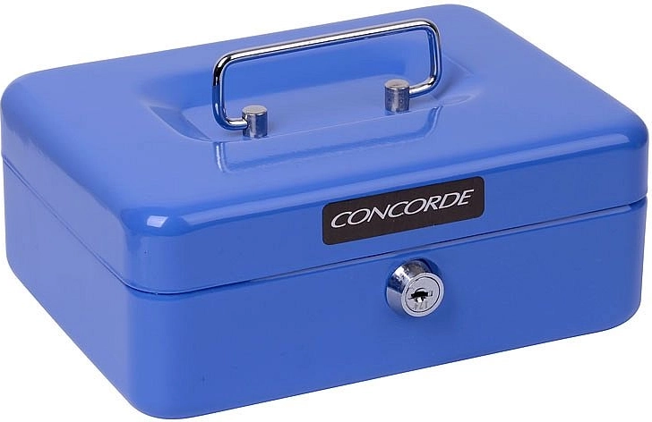 Concorde fém pénzkazetta, 20 cm, kék