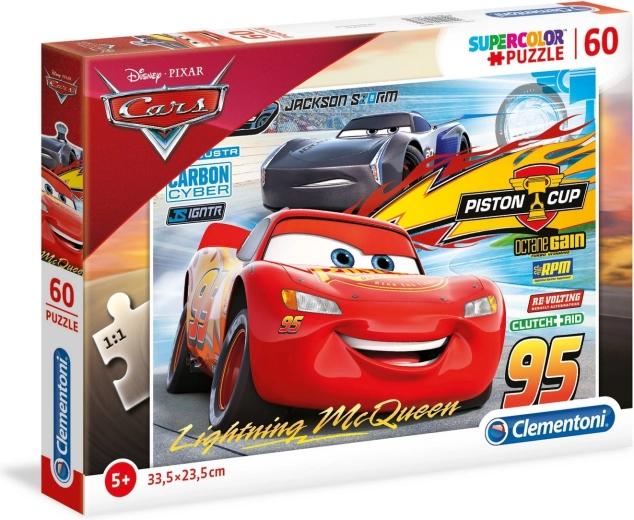 CLEMENTONI Puzzle Verdák 3: Piston Cup 60 darabos