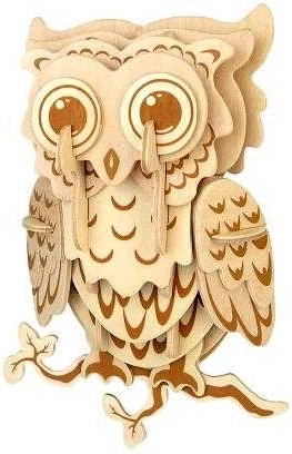 Woodcraft fa 3D puzzle bagolyka