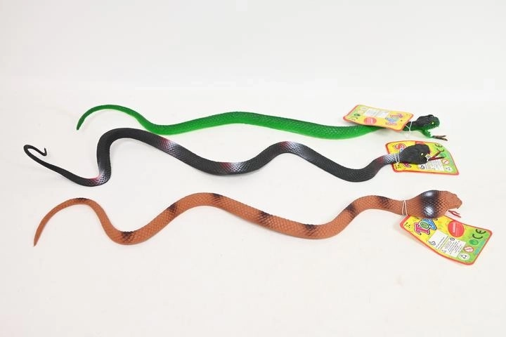 Gumiból készült kígyó – élethű, hajlítható figura (kb. 40 cm)