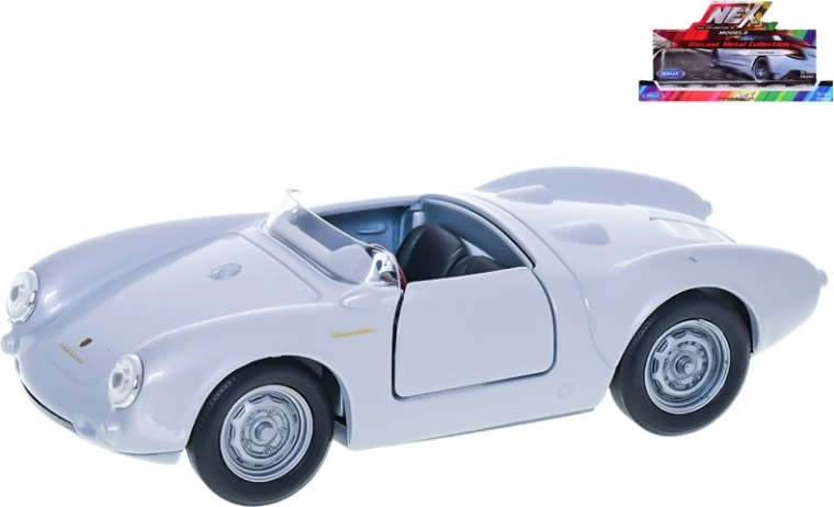 Welly Porsche 550 Spyder ezüst színű fém autómodell, 12 cm