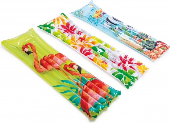 Felfújható hawaii matrac trópusi mintával
