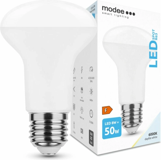 LED izzó E27 8W hideg fehér MODEE Smart Lighting R63