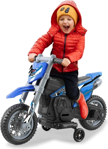 Gyermek elektromos motorkerékpár Power Bike, kék, 6 V