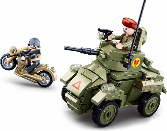 Sluban második világháború kis páncélozott jármű építőkészlet