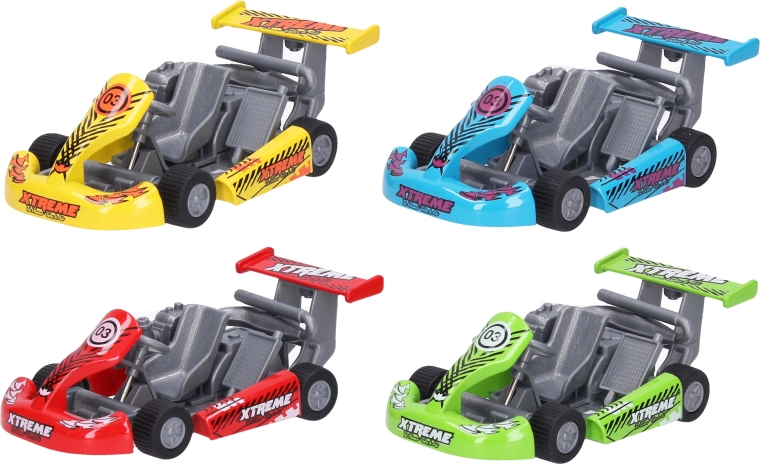 Fém versenyautó visszahúzós mechanizmussal, 13 cm – 1 darab