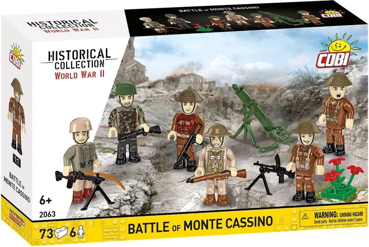 Építőkészlet Monte Cassino csatája – COBI figurák és felszerelés